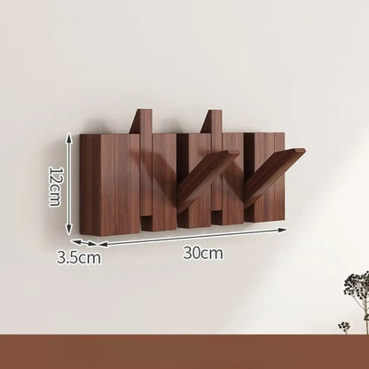 Space Saving Wooden Folding Wall Hook Rack