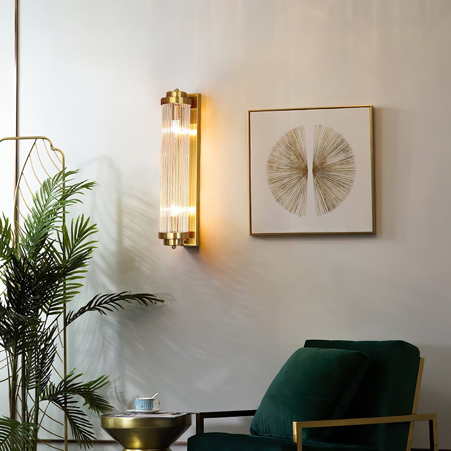 Classic Glass LED Wall Light in Vintage Design