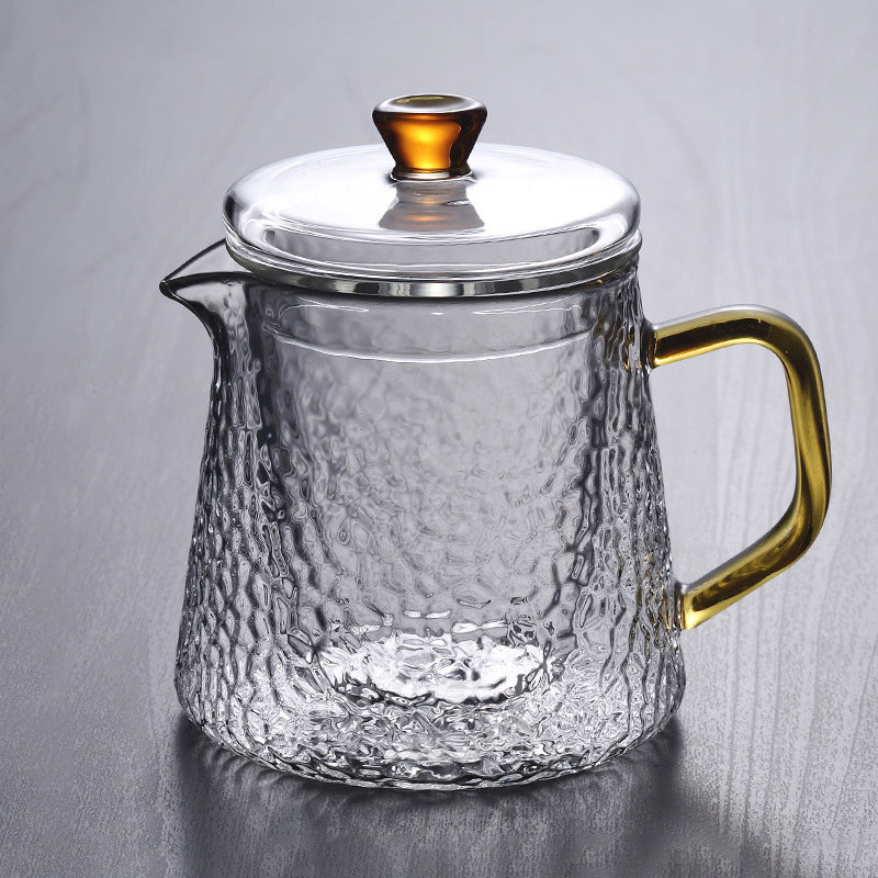 Premium Glass Teapot with Strainer and Gold Handle