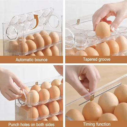 Compact Egg Storage Box with Flip Top Lid