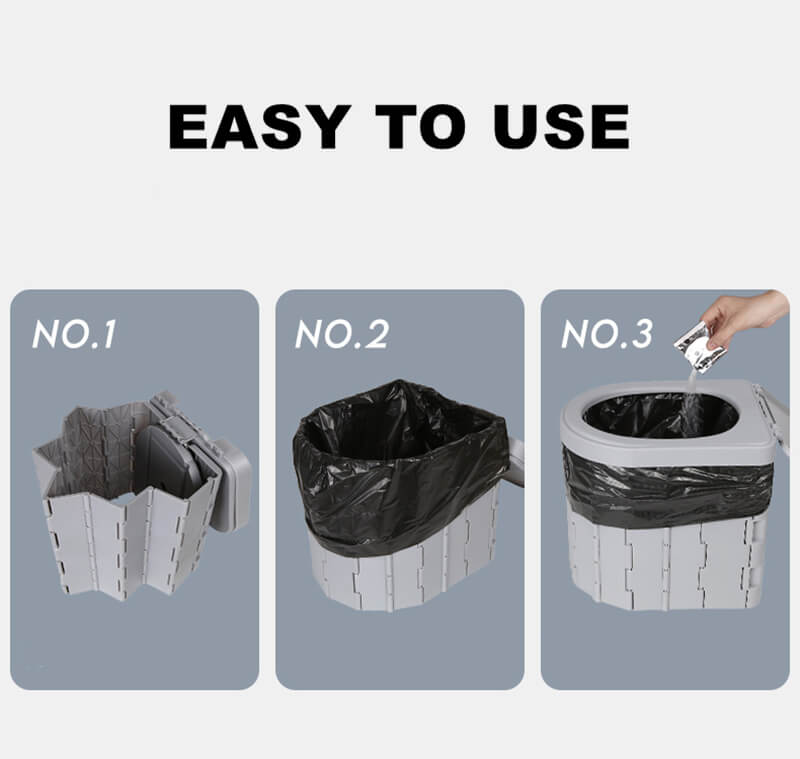 Compact Collapsible Travel Toilet
