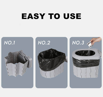 Compact Collapsible Travel Toilet