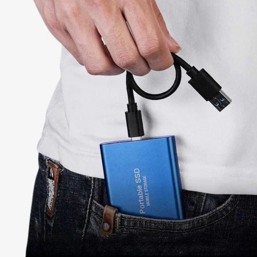 Compact USB C External Aluminum SSD Drive