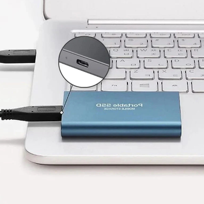 Compact USB C External Aluminum SSD Drive