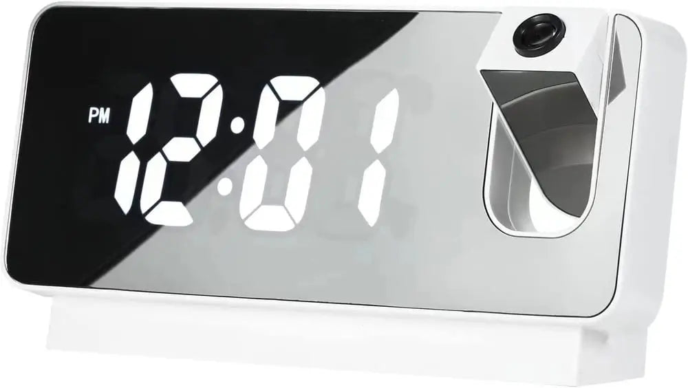 Digital Alarm Clock with Mirror Display and Big LED Screen