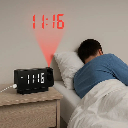 Digital Alarm Clock with Mirror Display and Big LED Screen - Befez