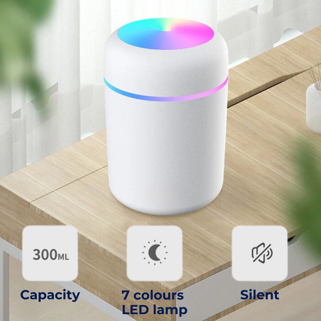 Compact Air Purifier Humidifier for Allergy Relief