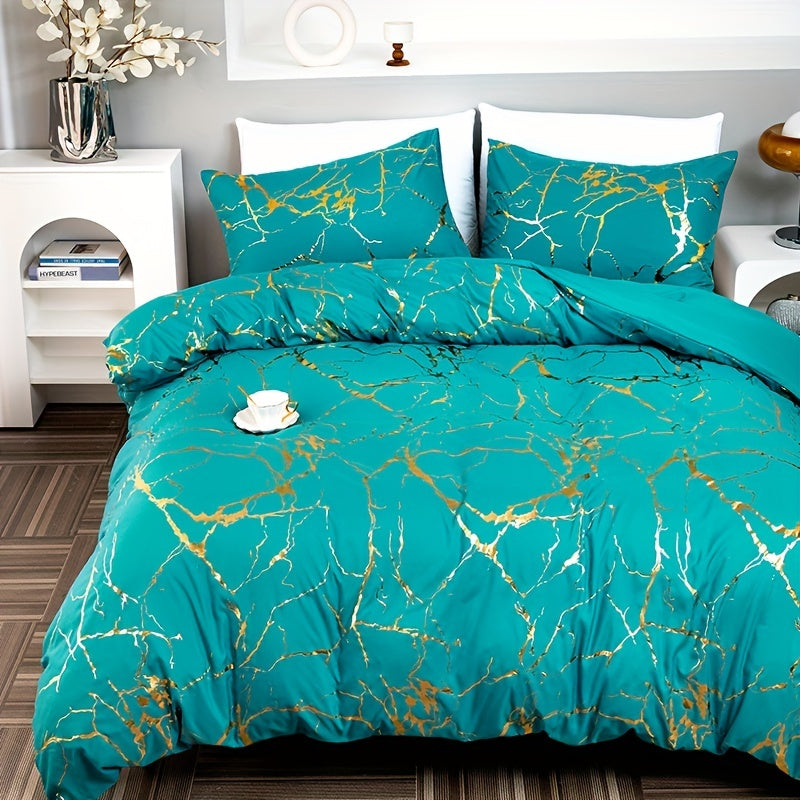 Soft Marble Bedding Duvet Cover Set