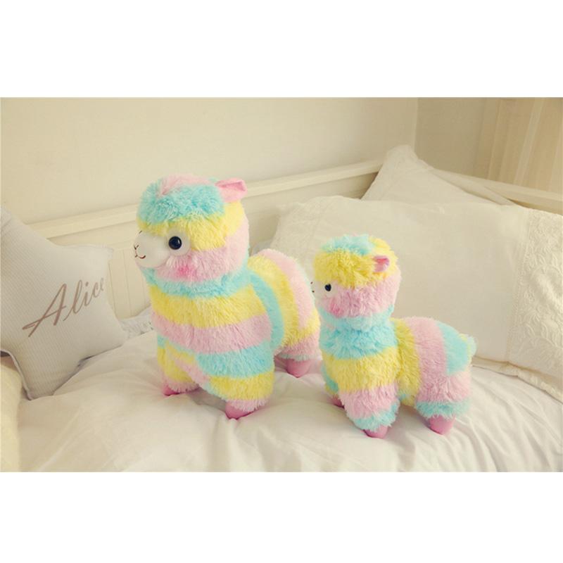 Colorful Llama Plush Toy Soft Stuffed Animal Gift