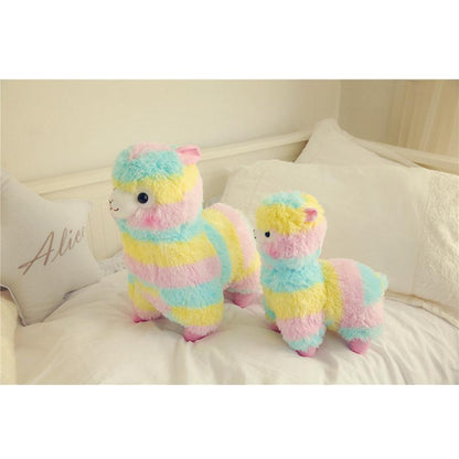 Colorful Llama Plush Toy Soft Stuffed Animal Gift