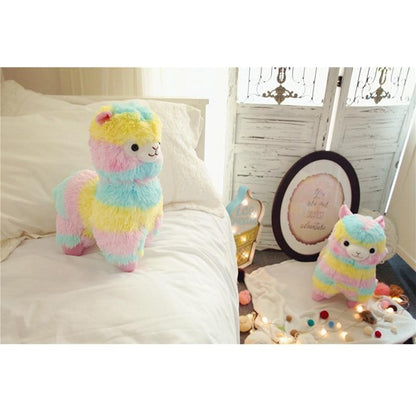 Colorful Llama Plush Toy Soft Stuffed Animal Gift