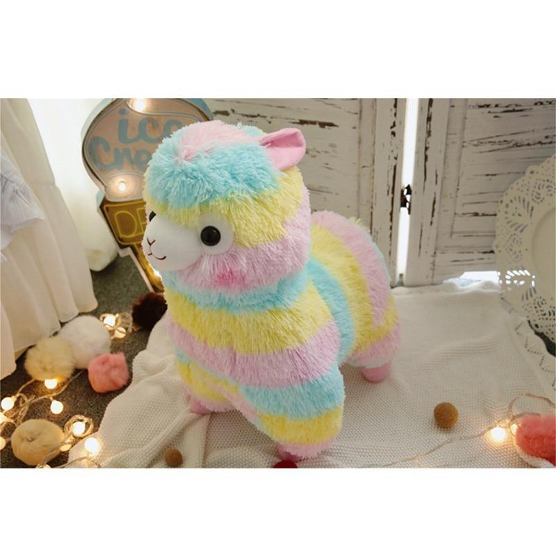 Colorful Llama Plush Toy Soft Stuffed Animal Gift