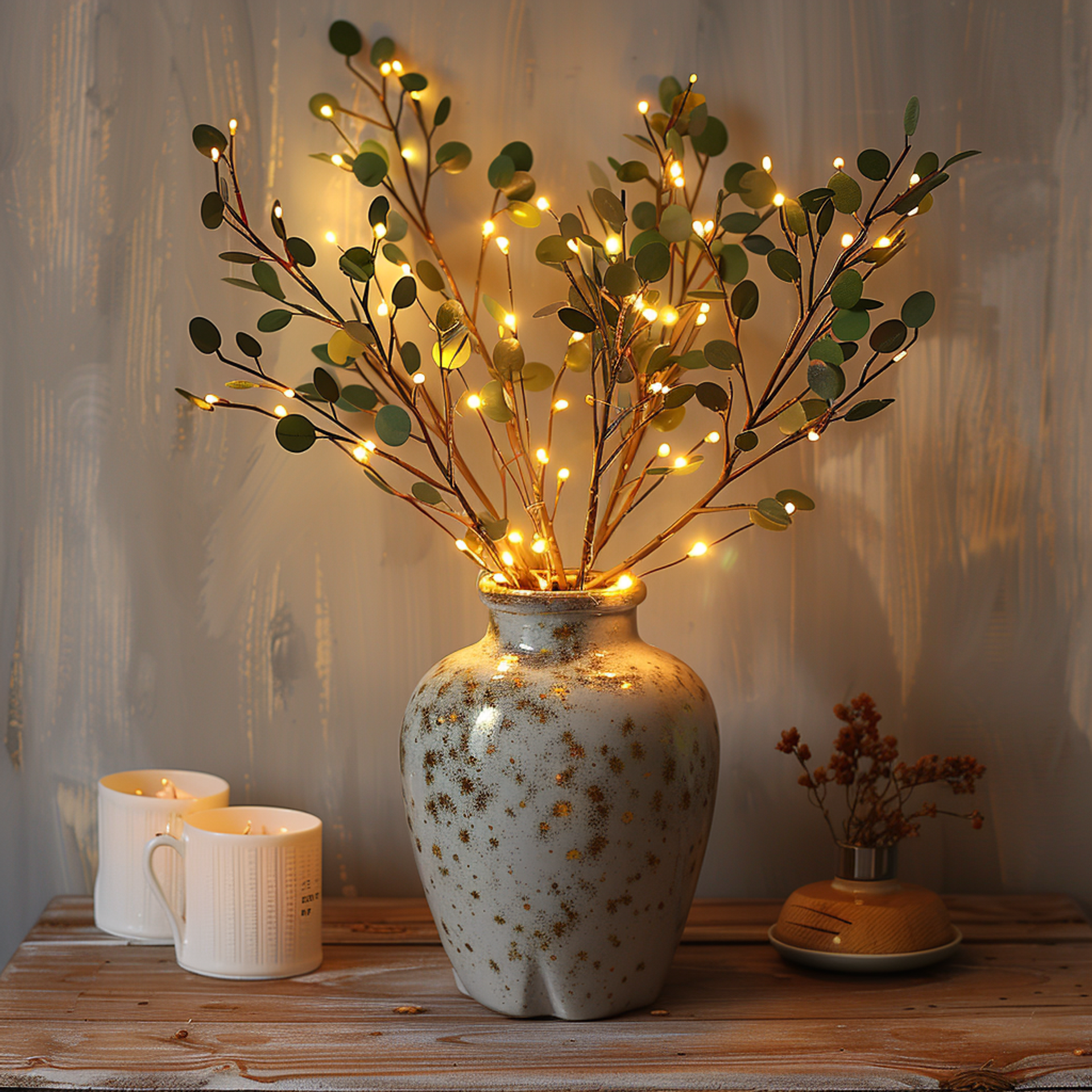 Relaxing Olive Leaf LED Table Lamp - Befez