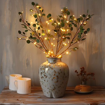Relaxing Olive Leaf LED Table Lamp - Befez
