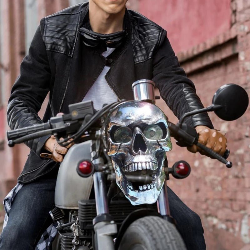 Cool LED Bike Skull Light with Glow Eyes