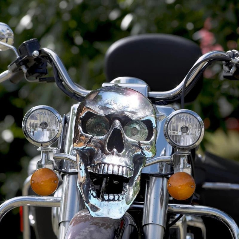Cool LED Bike Skull Light with Glow Eyes