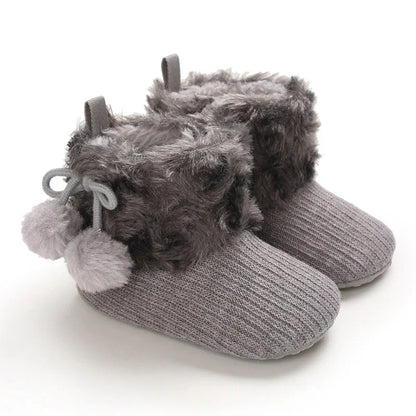Cozy Baby Snow Boots - Soft Plush Non Slip Footwear