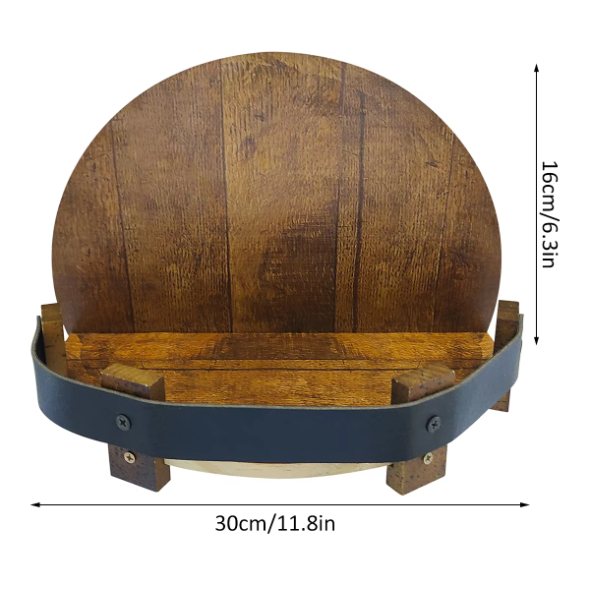 Natural Wood Wine Bottle Holder - 7 Bottle Capacity