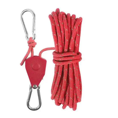 Premium Camping Rope Kit with Carabiner and Hooks