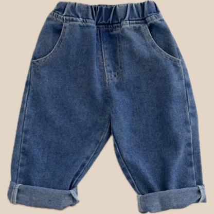Comfortable Boy's Cotton Jeans - Adjustable Waist