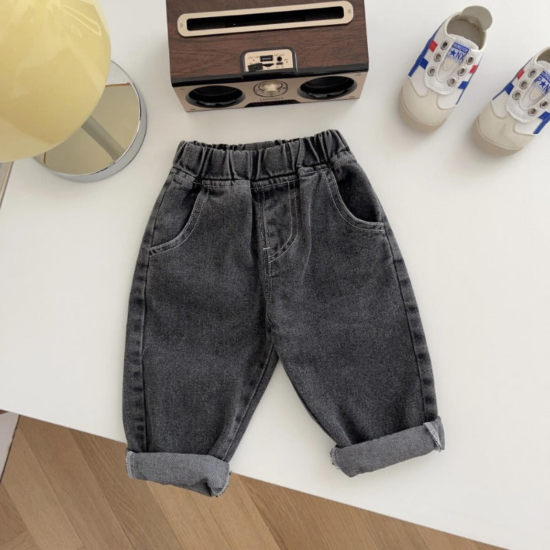 Comfortable Boy's Cotton Jeans - Adjustable Waist