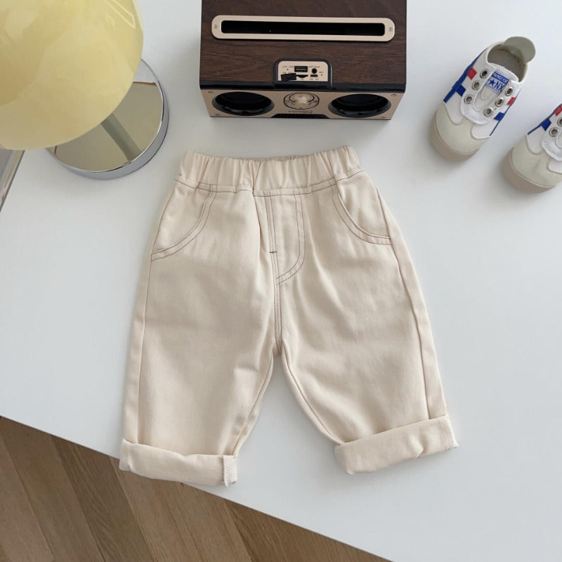 Comfortable Boy's Cotton Jeans - Adjustable Waist