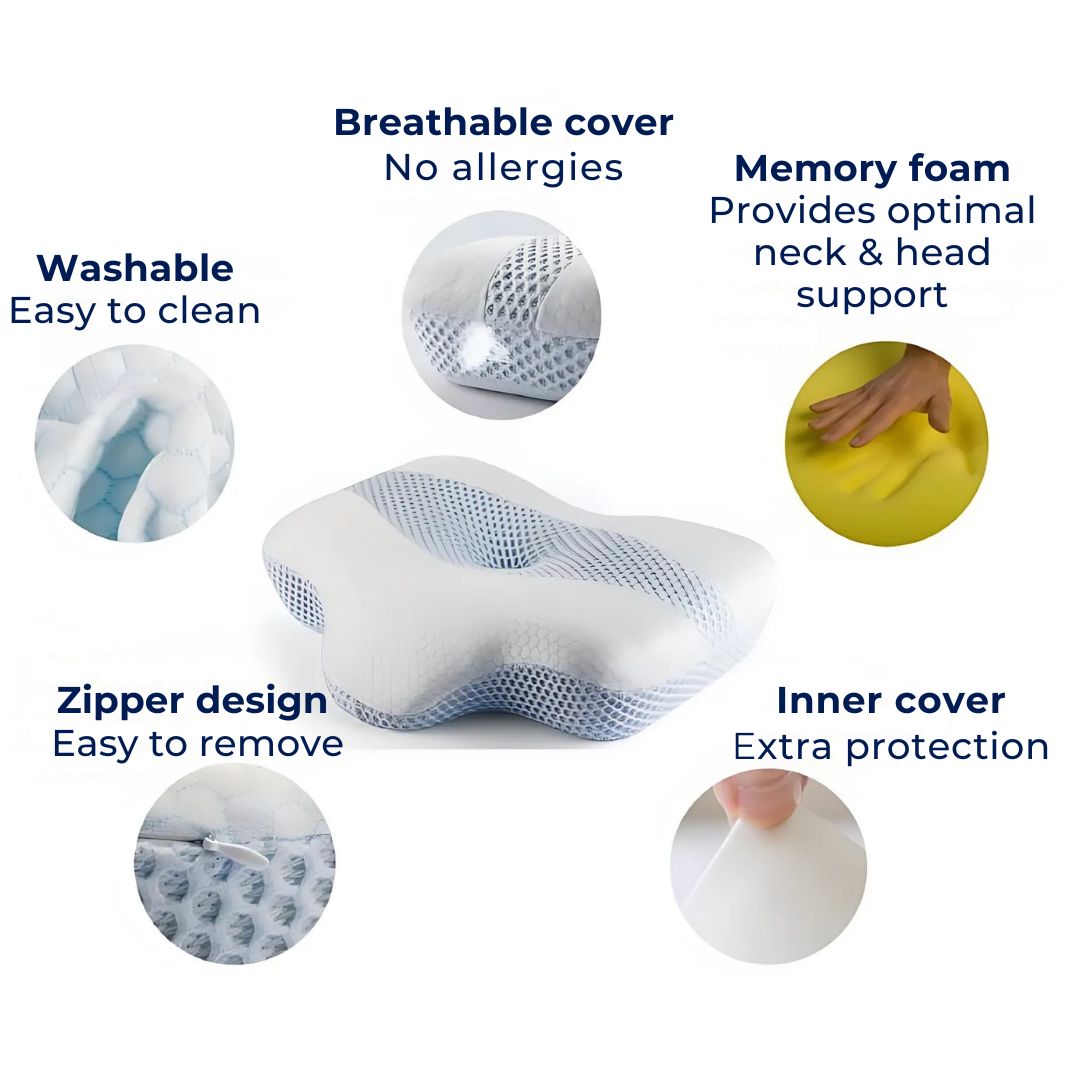 Contour Neck Support Cooling Memory Foam Pillow