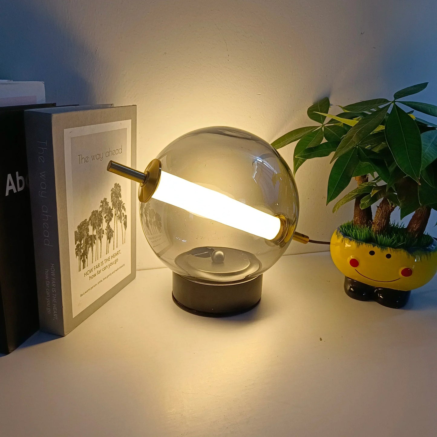 Classic Glass Table Lamp with Soft Warm Light