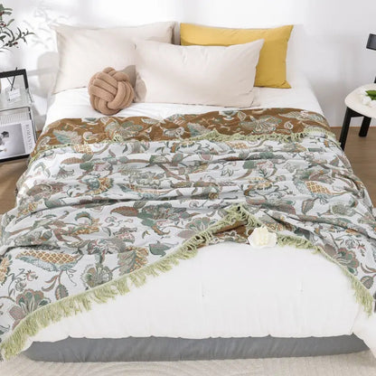 Soft Floral Pattern Throw Blanket - Befez