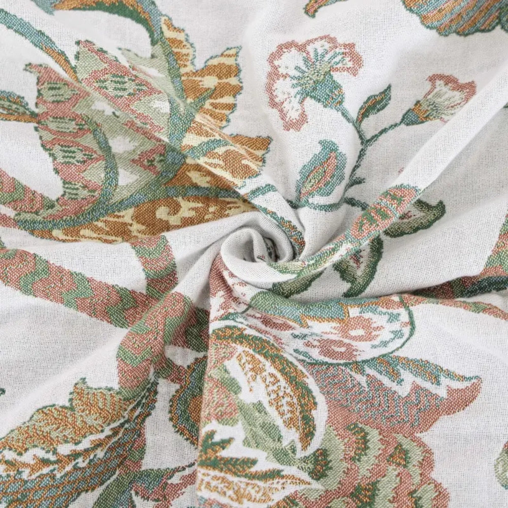 Soft Floral Pattern Throw Blanket