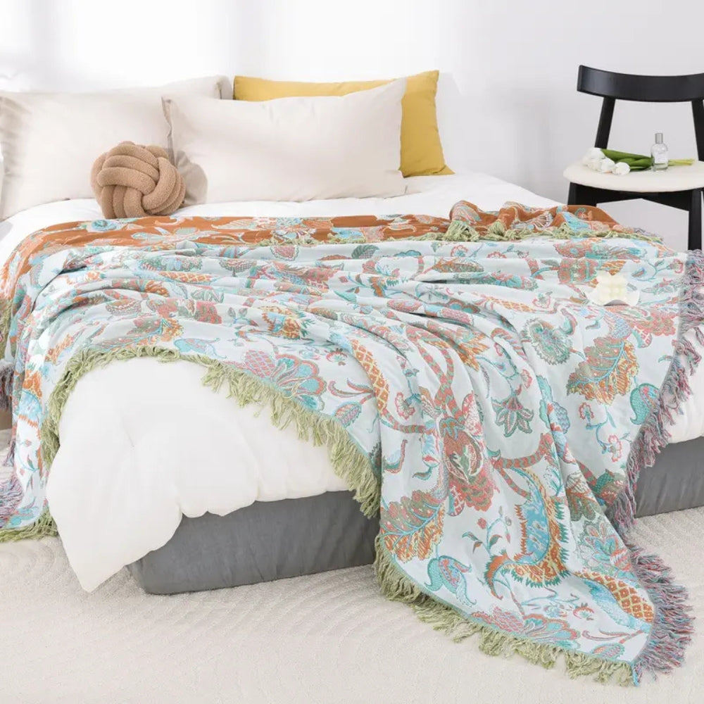 Soft Floral Pattern Throw Blanket