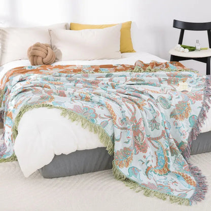 Soft Floral Pattern Throw Blanket