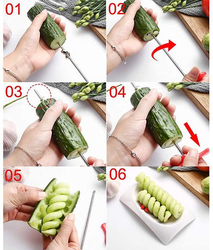Easy Spiral Vegetable Cutter for Home Cooking