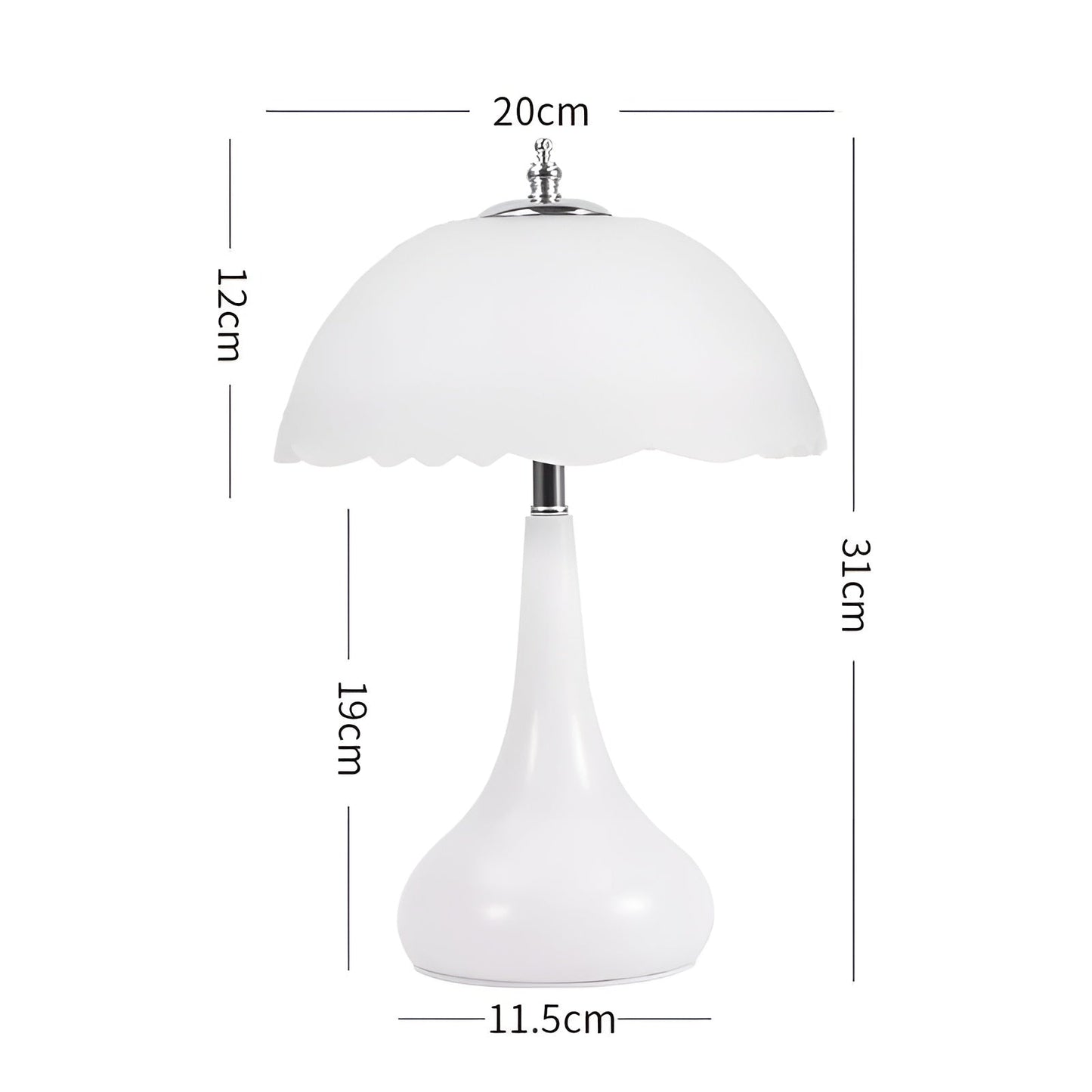 Classic Mushroom Table Lamp with Dimmable LED Light