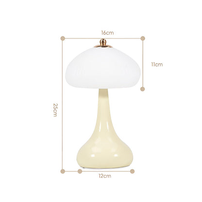 Classic Mushroom Table Lamp with Dimmable LED Light
