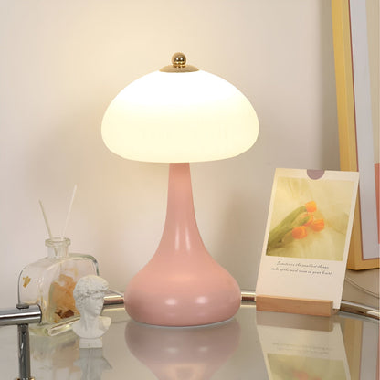 Classic Mushroom Table Lamp with Dimmable LED Light