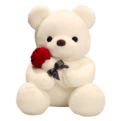 Cuddly Teddy Bear with Flowers Gift Set