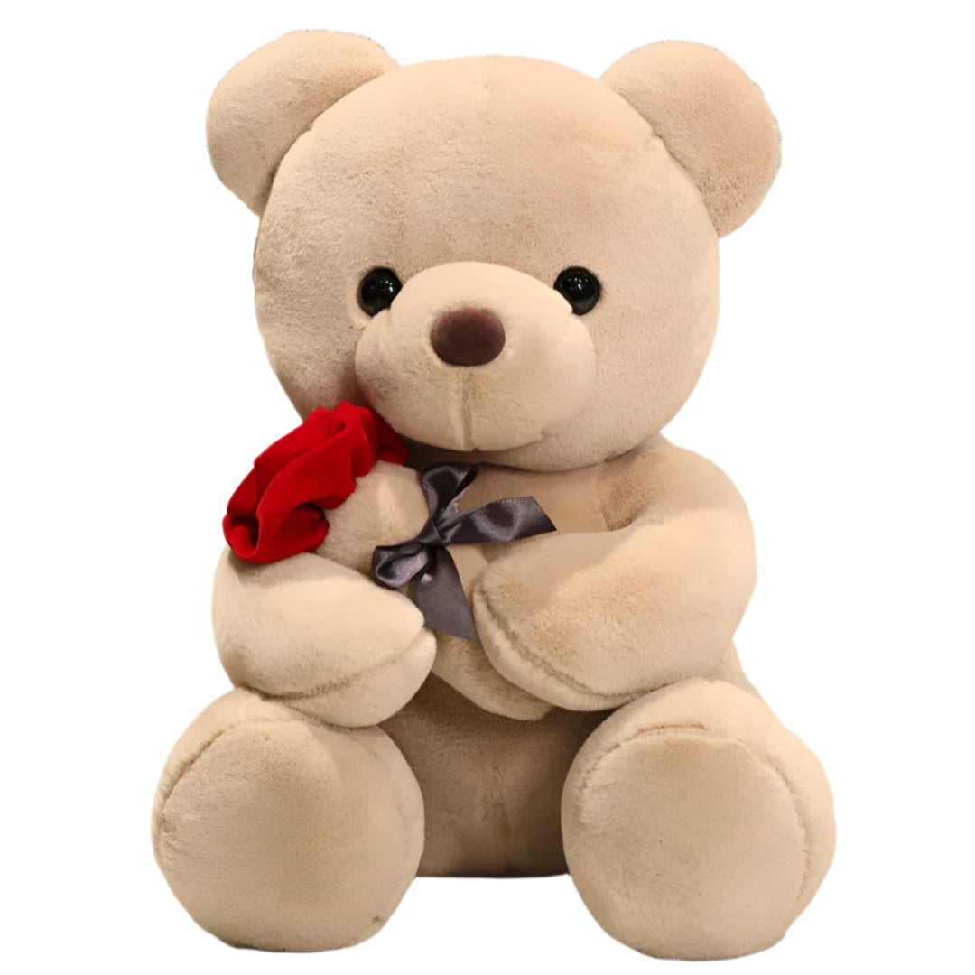 Cuddly Teddy Bear with Flowers Gift Set