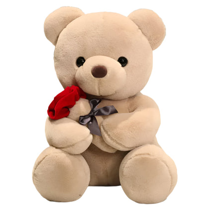 Cuddly Teddy Bear with Flowers Gift Set
