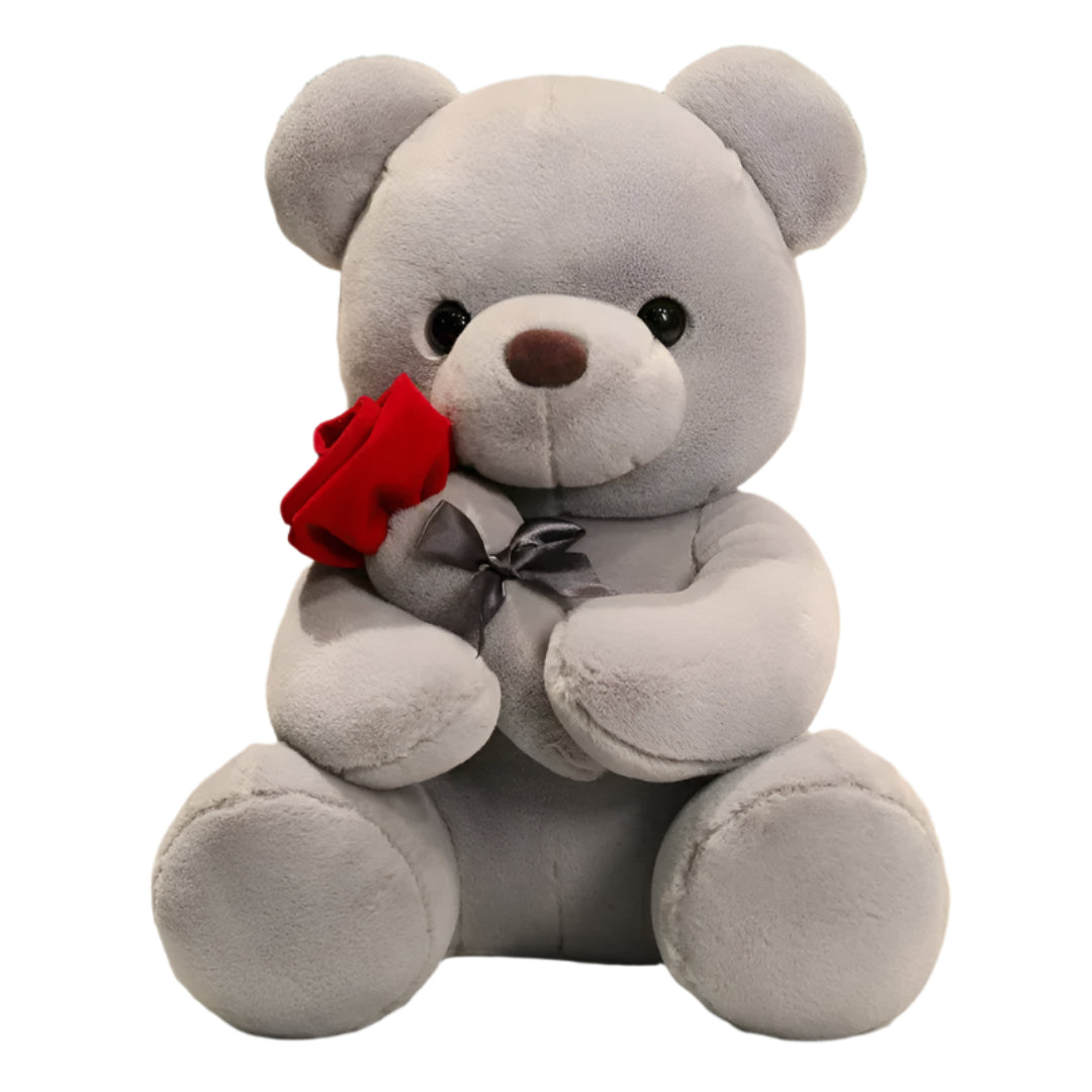Cuddly Teddy Bear with Flowers Gift Set