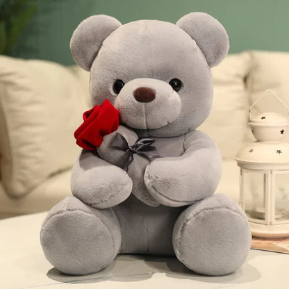 Cuddly Teddy Bear with Flowers Gift Set