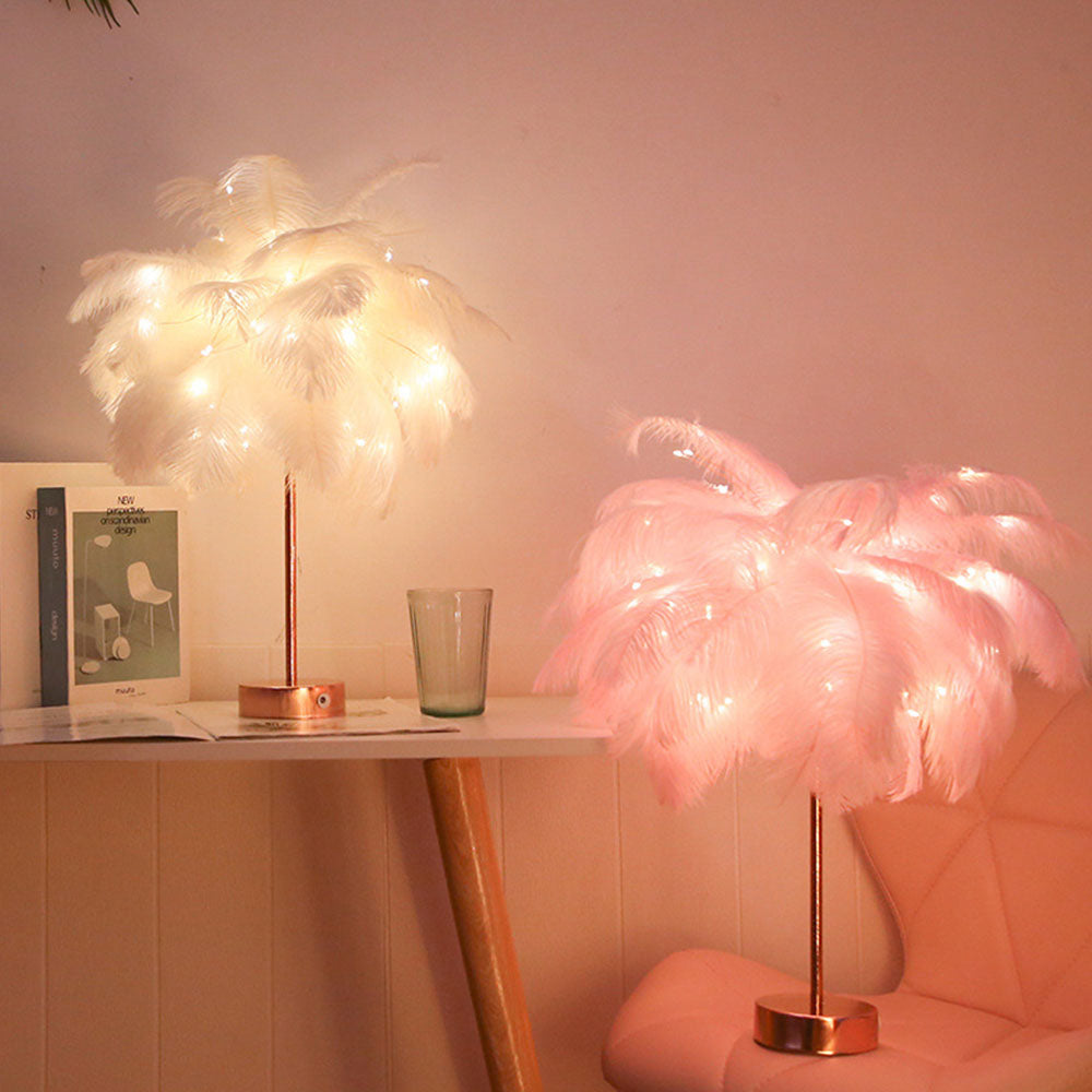 Colorful LED Night Light with Adjustable Pink Base