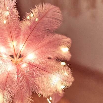 Colorful LED Night Light with Adjustable Pink Base