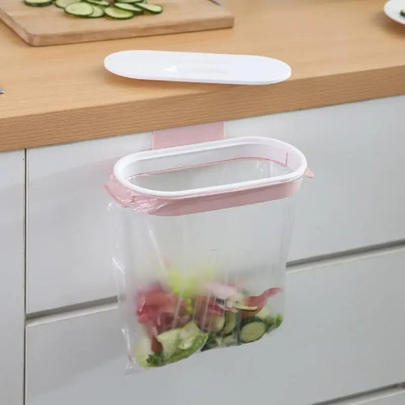 Easy Clip On Trash Bag Holder With Lid