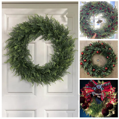 Artificial Fresh Green Wreath for Home Decor