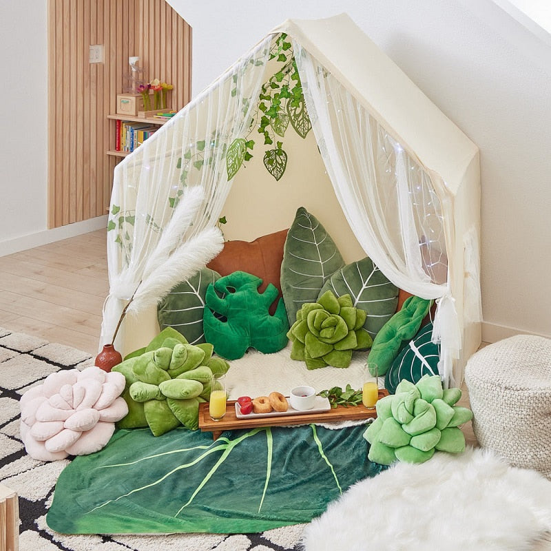 Plush Large Leaf Pattern Throw Blanket - Befez
