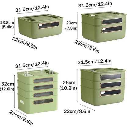 Wireless Router Storage Box with Cable Organizer