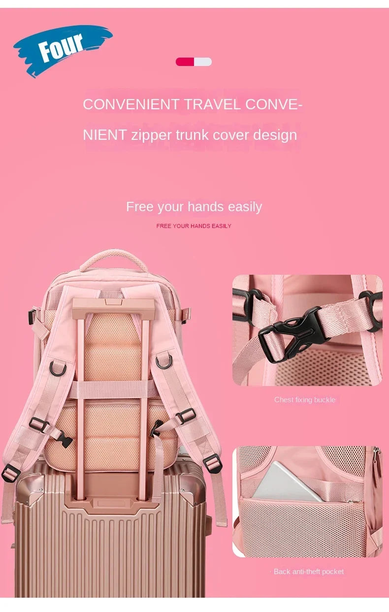 Convenient Flight Carry On Bag With Shoe Pocket