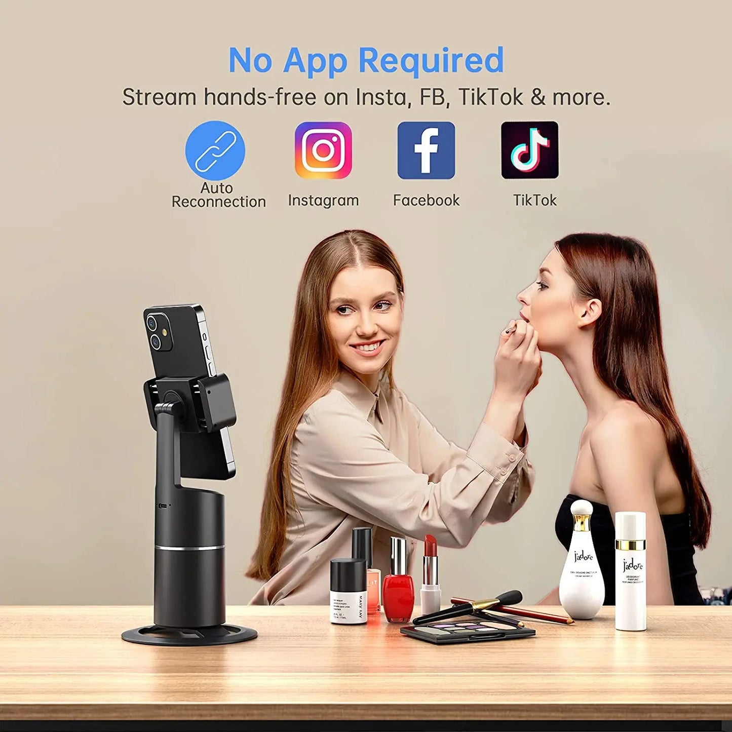Smart Phone Stand with Auto Face Detection Mount