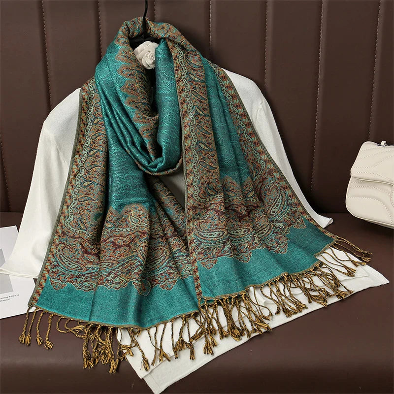 Soft Cashmere Women's Scarf Luxury Warm Print